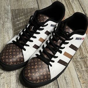 Men’s White and Brown High Fashion Sneakers - Houston Texans